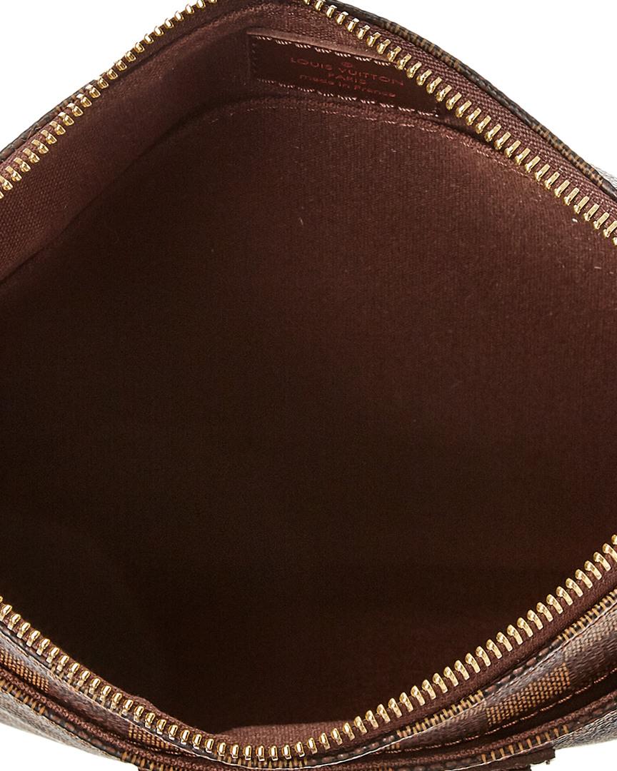 Louis Vuitton Damier Ebene Canvas Brooklyn Pochette Plate in Brown