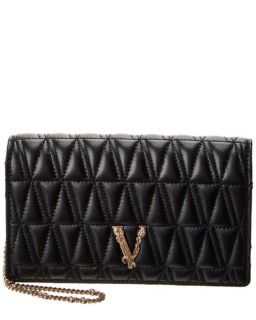 Versace Virtus Quilted Leather Shoulder Bag in Black Lyst
