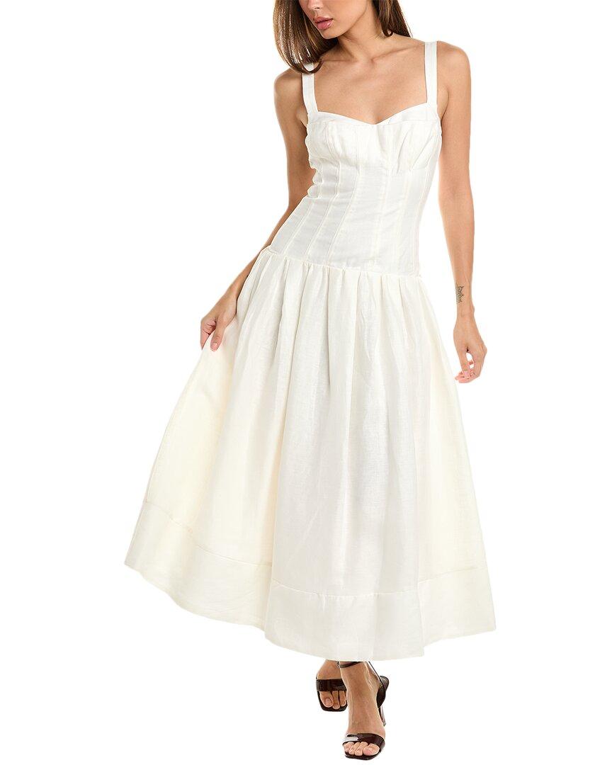 line and dot loulou satin dress LIMONE MAXI DRESS