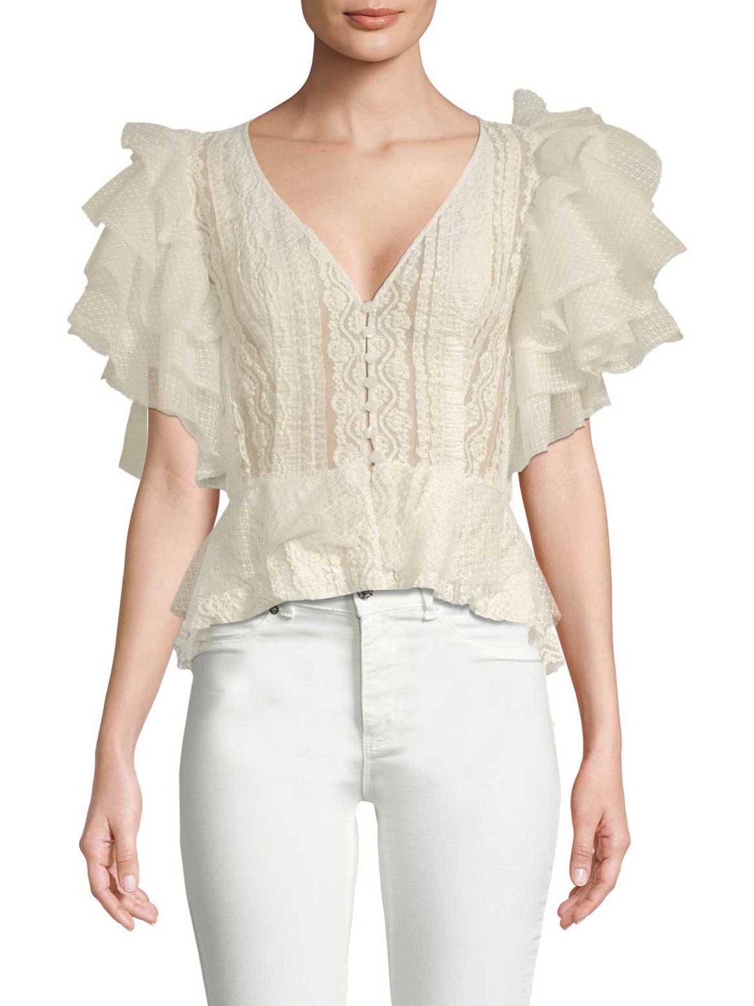 ronny kobo peplum top