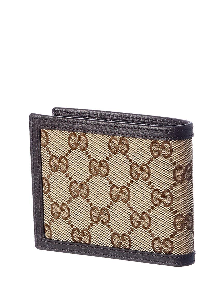 Gucci Original GG Canvas & Leather Wallet in Brown for Men