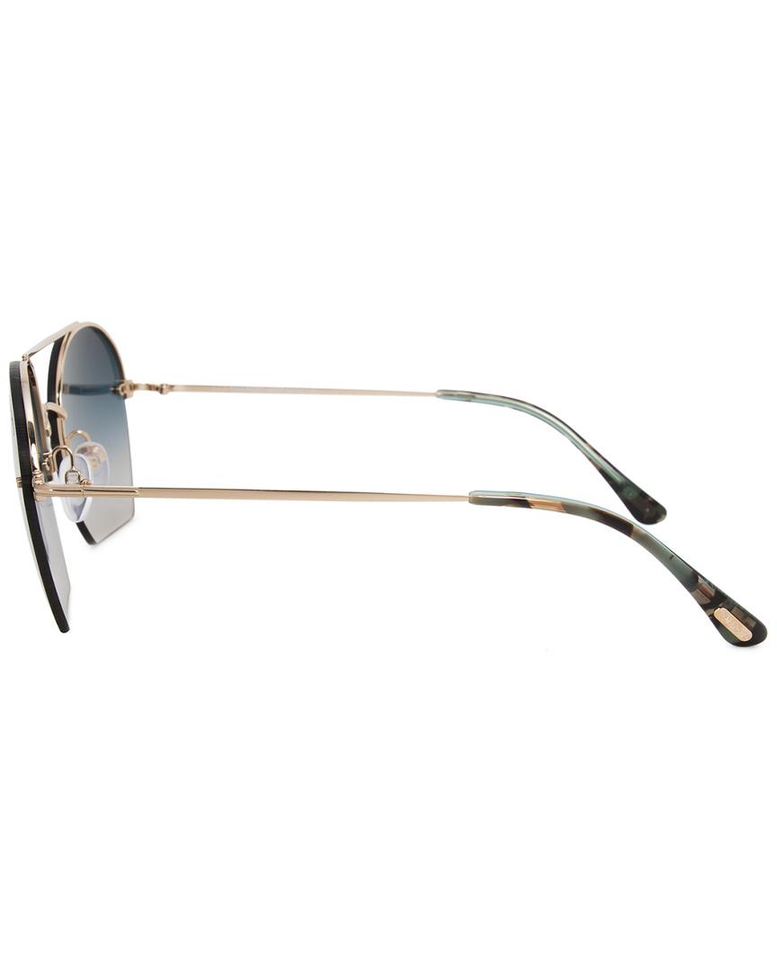 Tom Ford Antonia Tf506 Tf/506 28w Shiny Rose Fashion Pilot Sunglasses 55mm  in Blue | Lyst Canada