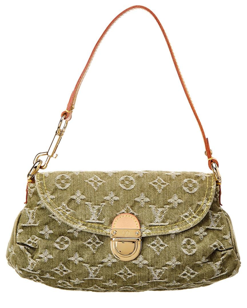 Louis Vuitton, Bags, Authenticity Guarantee Louis Vuitton Pleaty Handbag  Purse Indigo Monogram Denim