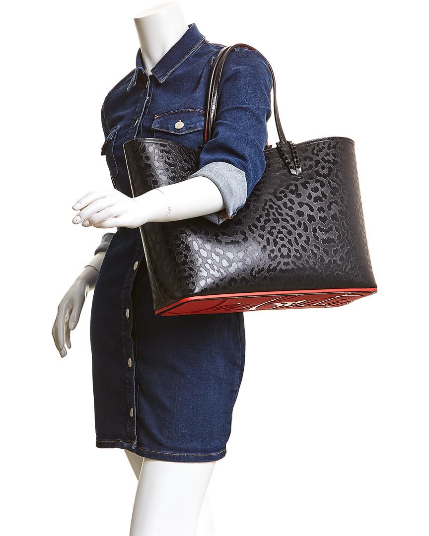 christian louboutin cabata leopard tote