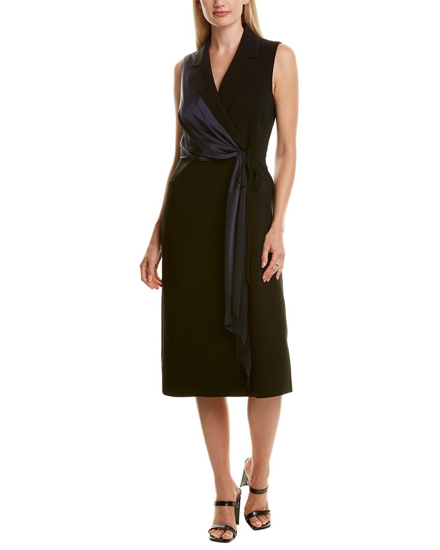 dvf navy wrap dress