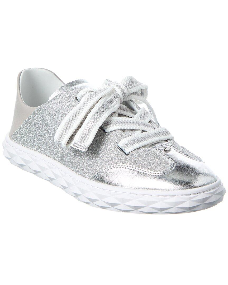 スニーカー Jimmy Choo Sneakers & Slip-On Grey JIMMY CHOO LANDON NAVY GRAY WHITE SUEDE LEATHER CHUNK