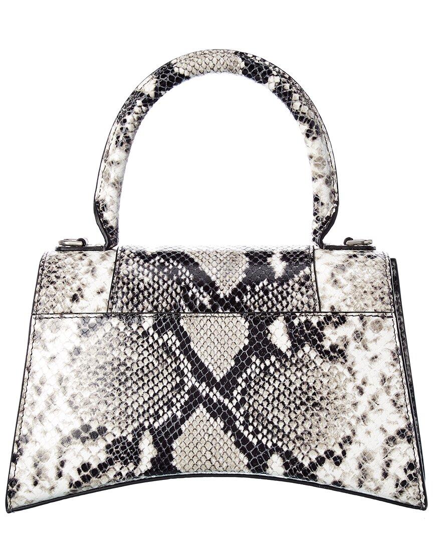 Balenciaga Hourglass Small Snake-embossed Leather Top Handle Shoulder Bag |  Lyst