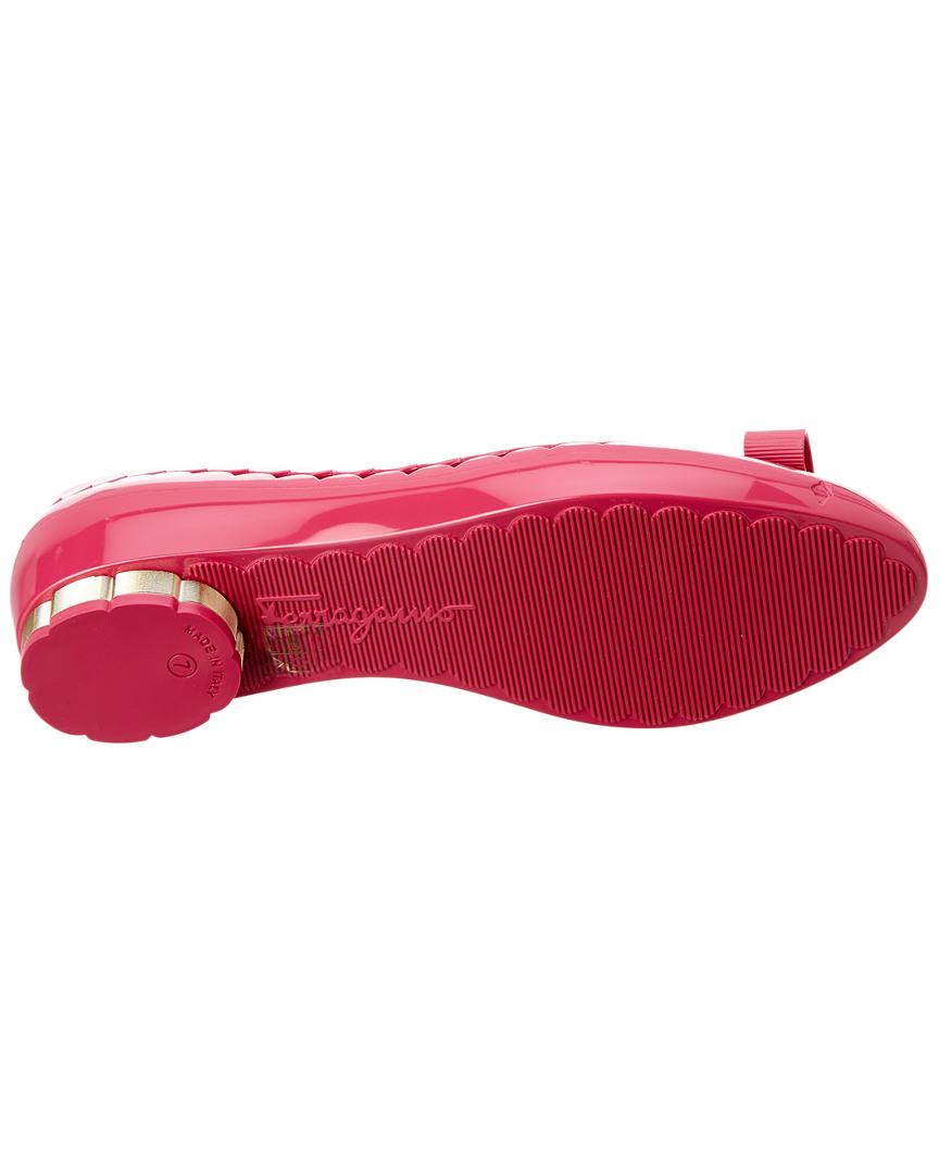 salvatore ferragamo vara bow jelly ballet flats