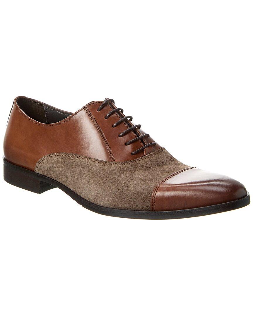 M by Bruno Magli Caymen Leather Suede Oxford in Brown for Men Lyst