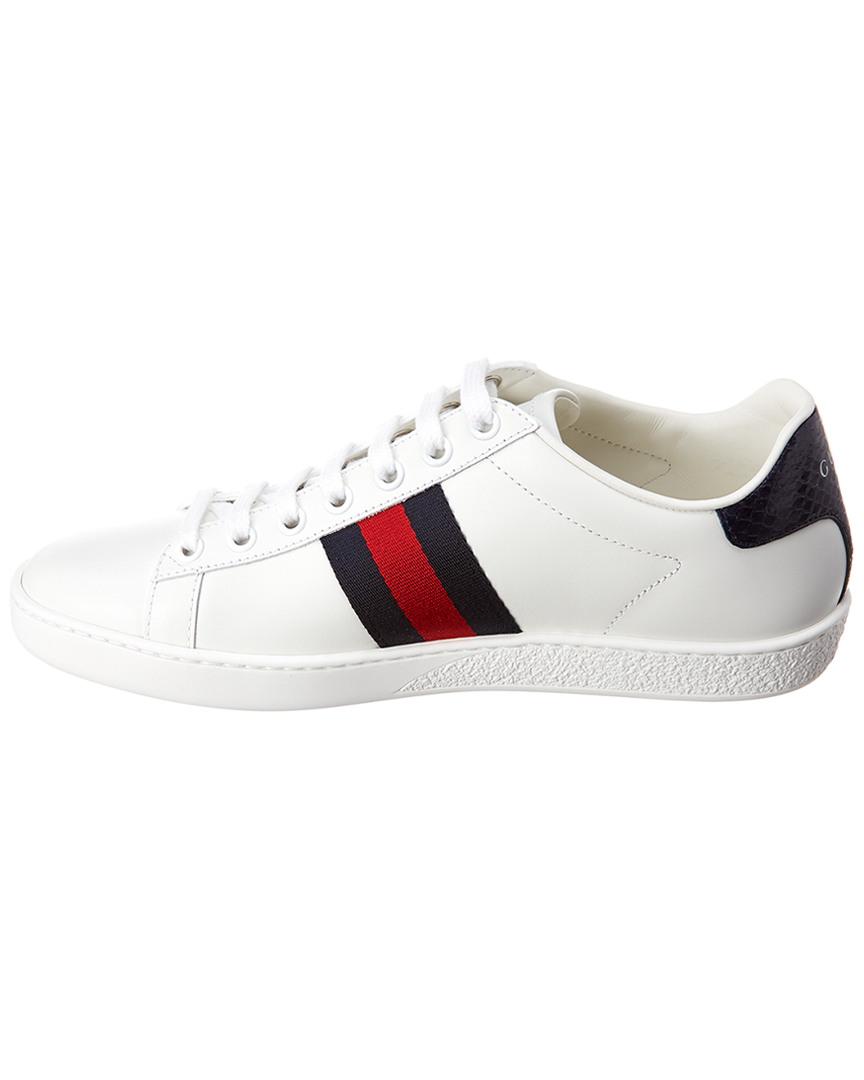 gucci white ace leather sneakers