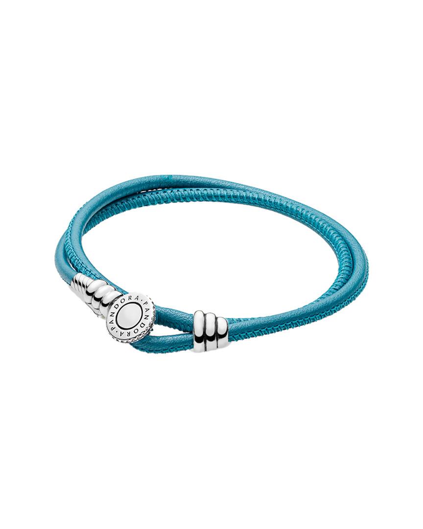 Turquoise Double Leather Wrap Bracelet 