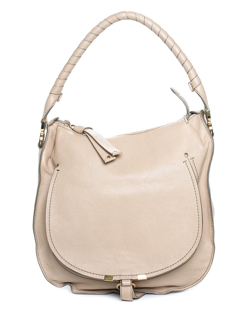 cream leather hobo bag