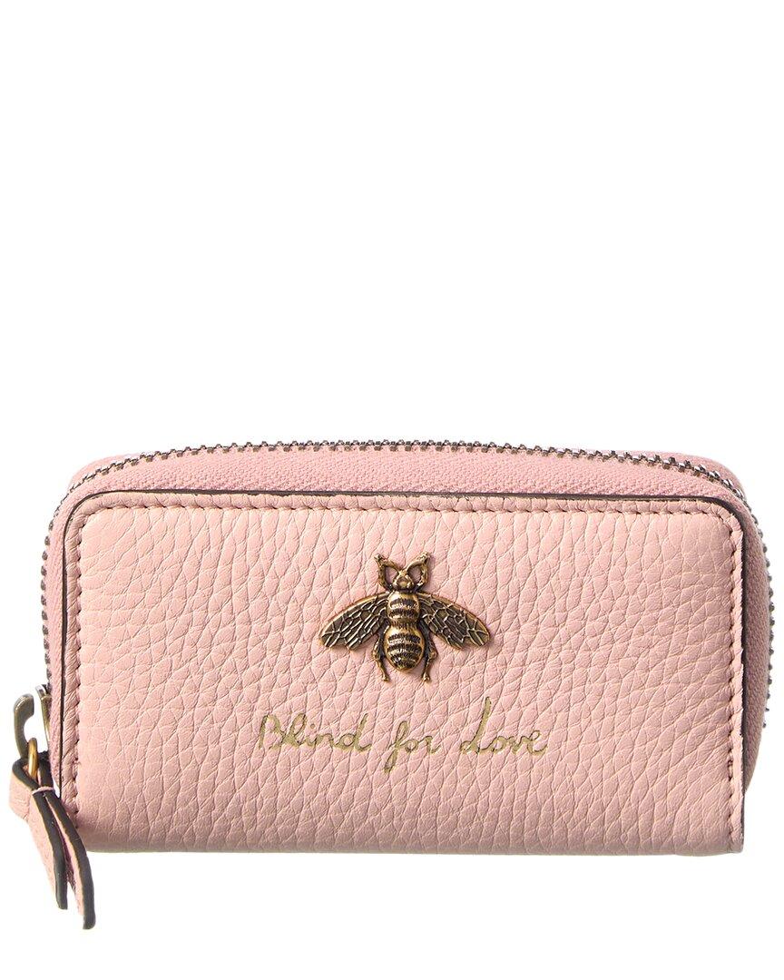 Gucci Blind For Love Leather Key Case in Pink | Lyst