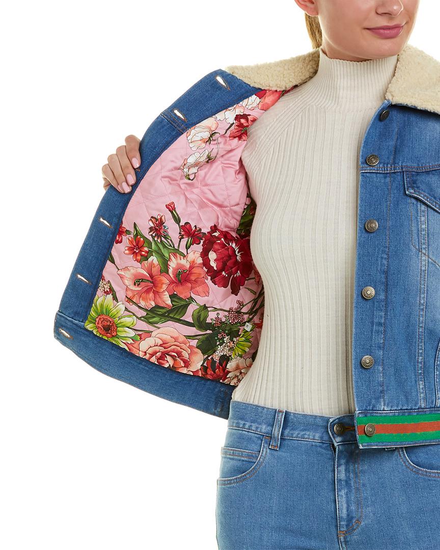 Gucci Silk-lined Denim Jacket in Blue 