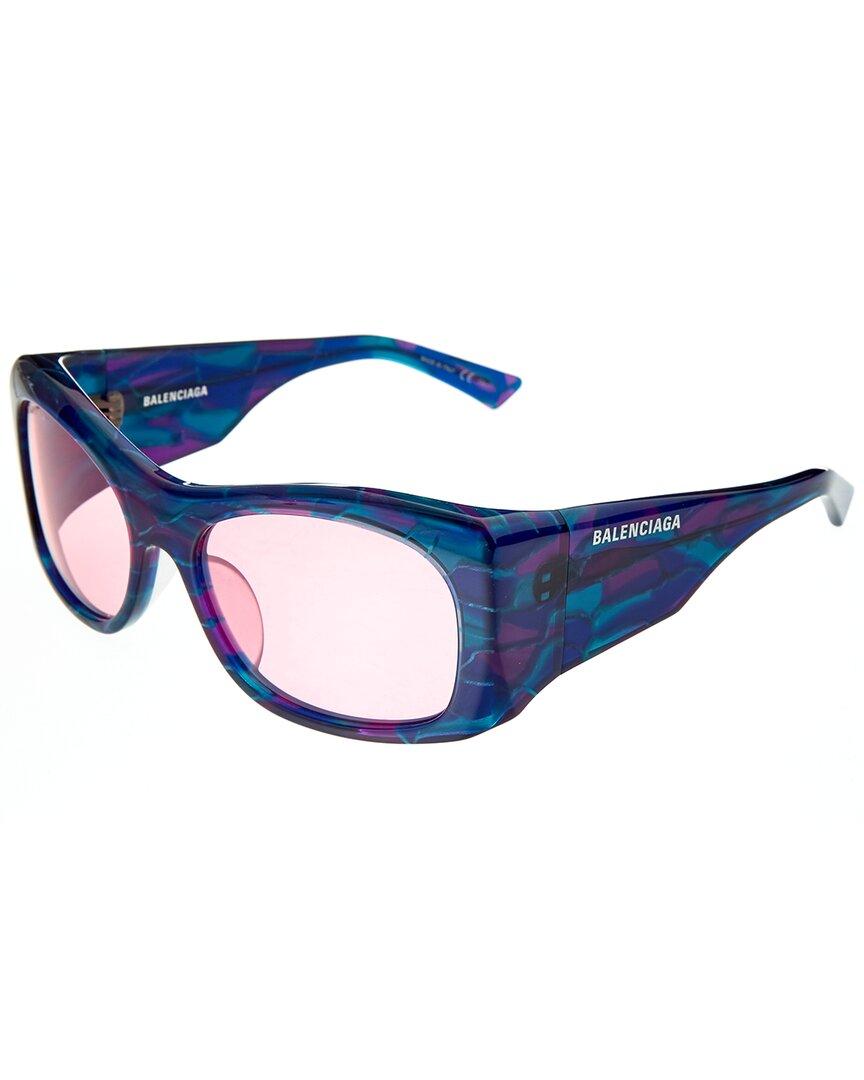 Balenciaga Bb0001s 59mm Sunglasses in Blue | Lyst Canada