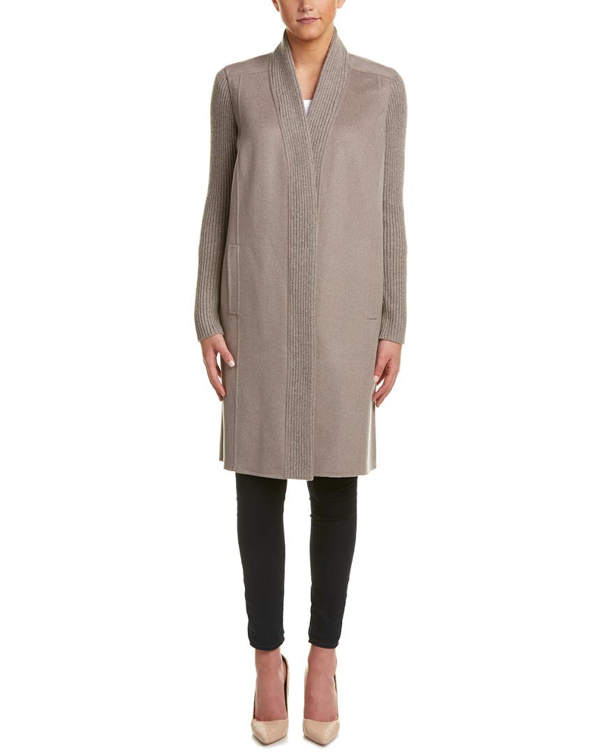 Forte Wool & Cashmere-blend Coat in Brown - Lyst