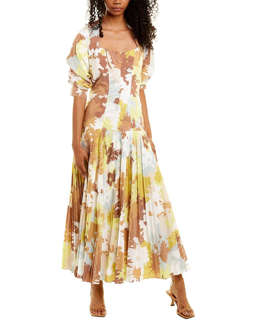Jonathan Simkhai Cotton Iva Maxi Dress in Yellow Lyst UK