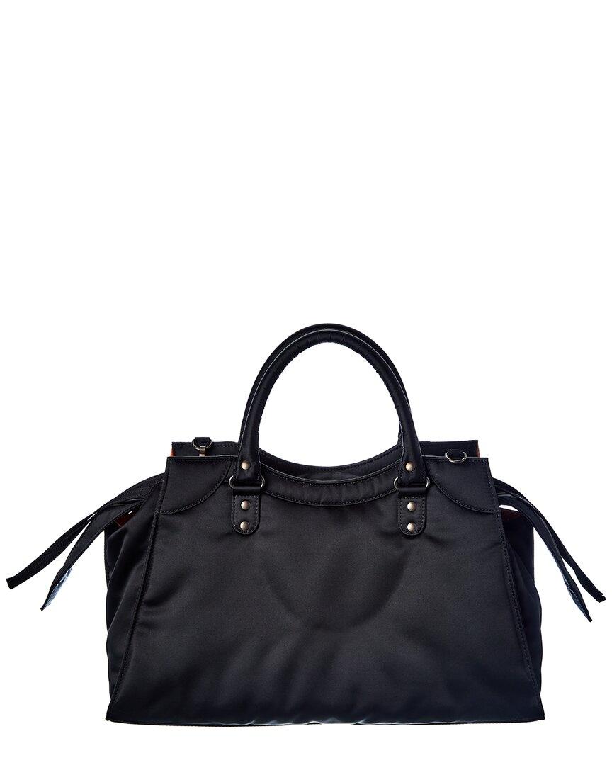 Balenciaga Neo Classic Medium Nylon Shoulder Bag in Black | Lyst