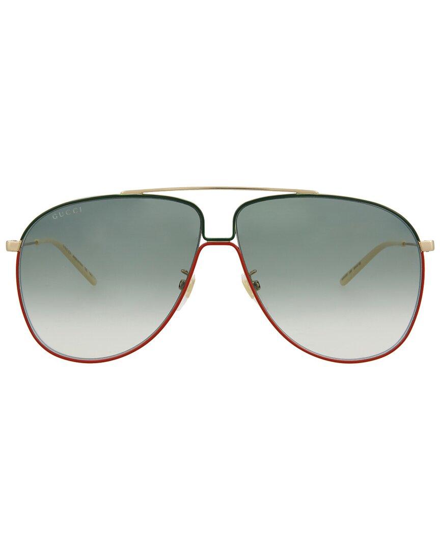 Gucci GG0440S Aviator Sunglasses - Men's in Metallic for Men | Lyst