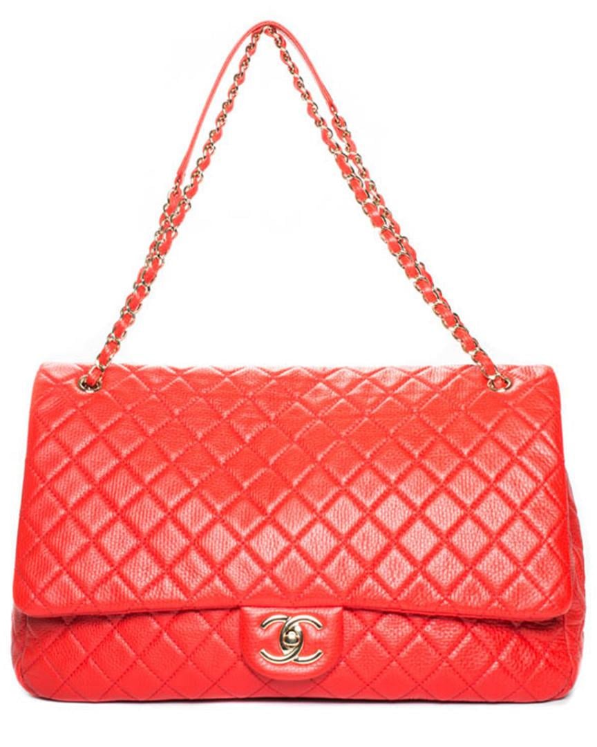 red quilted chanel bag