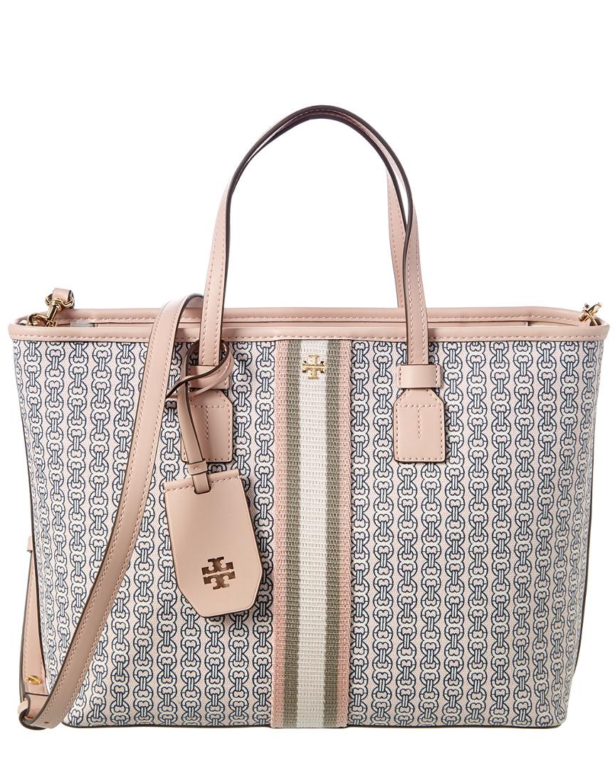 tory burch pink gemini link tote