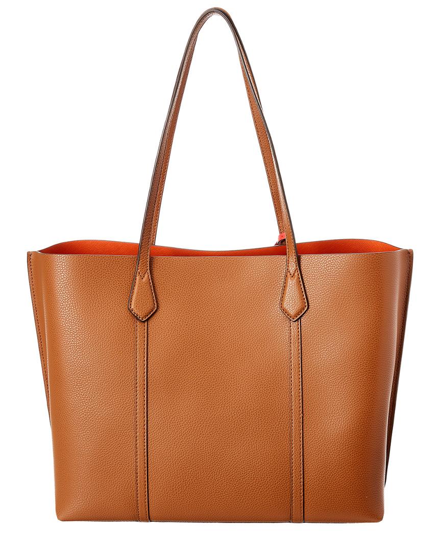 Tory Burch Perry Triple Compartment Leather Tote in Brown - Lyst