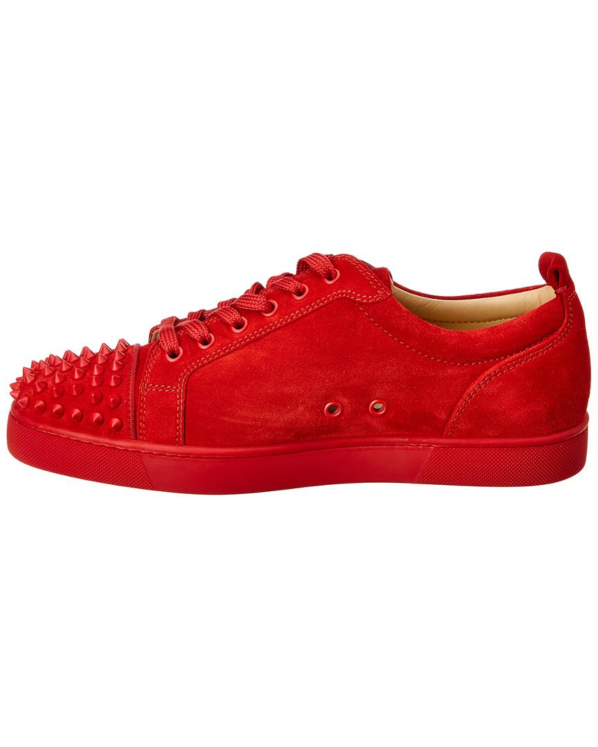 Poesi svimmelhed bande Christian Louboutin Red Suede Louis Junior Spikes Sneakers for Men - Lyst