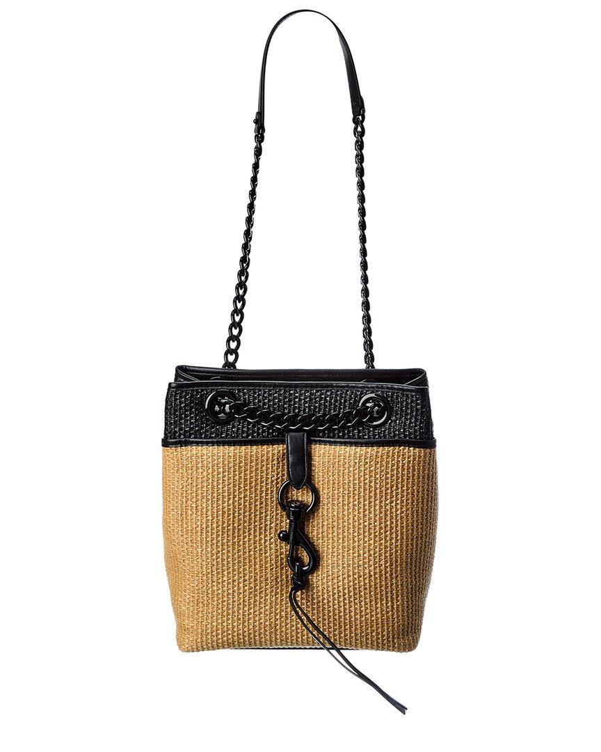 Rebecca Minkoff Edie Large Straw Bucket Bag in Brown Lyst