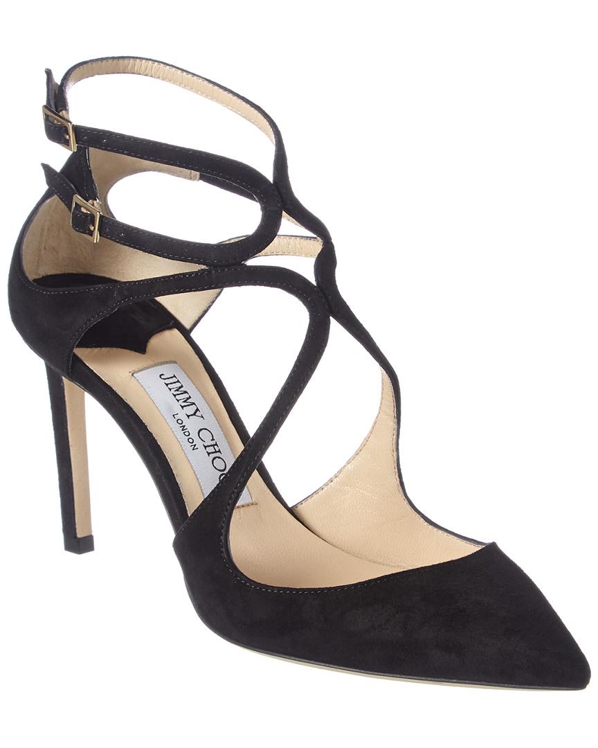 Jimmy Choo Leather Lance Sandals in Black Patent Leather (Black) - Lyst