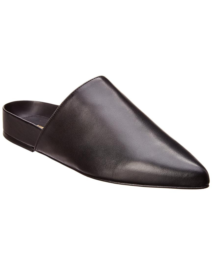 stuart weitzman studio leather slide