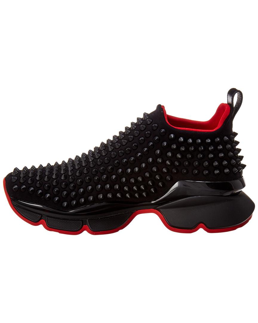 christian louboutin spike sock donna red sole sneakers