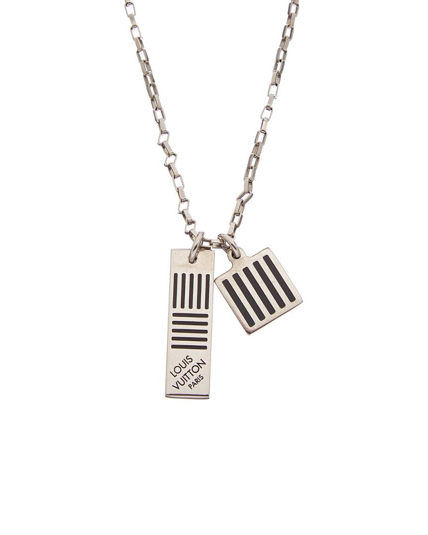 Louis Vuitton Silver-tone Damier Ebene 