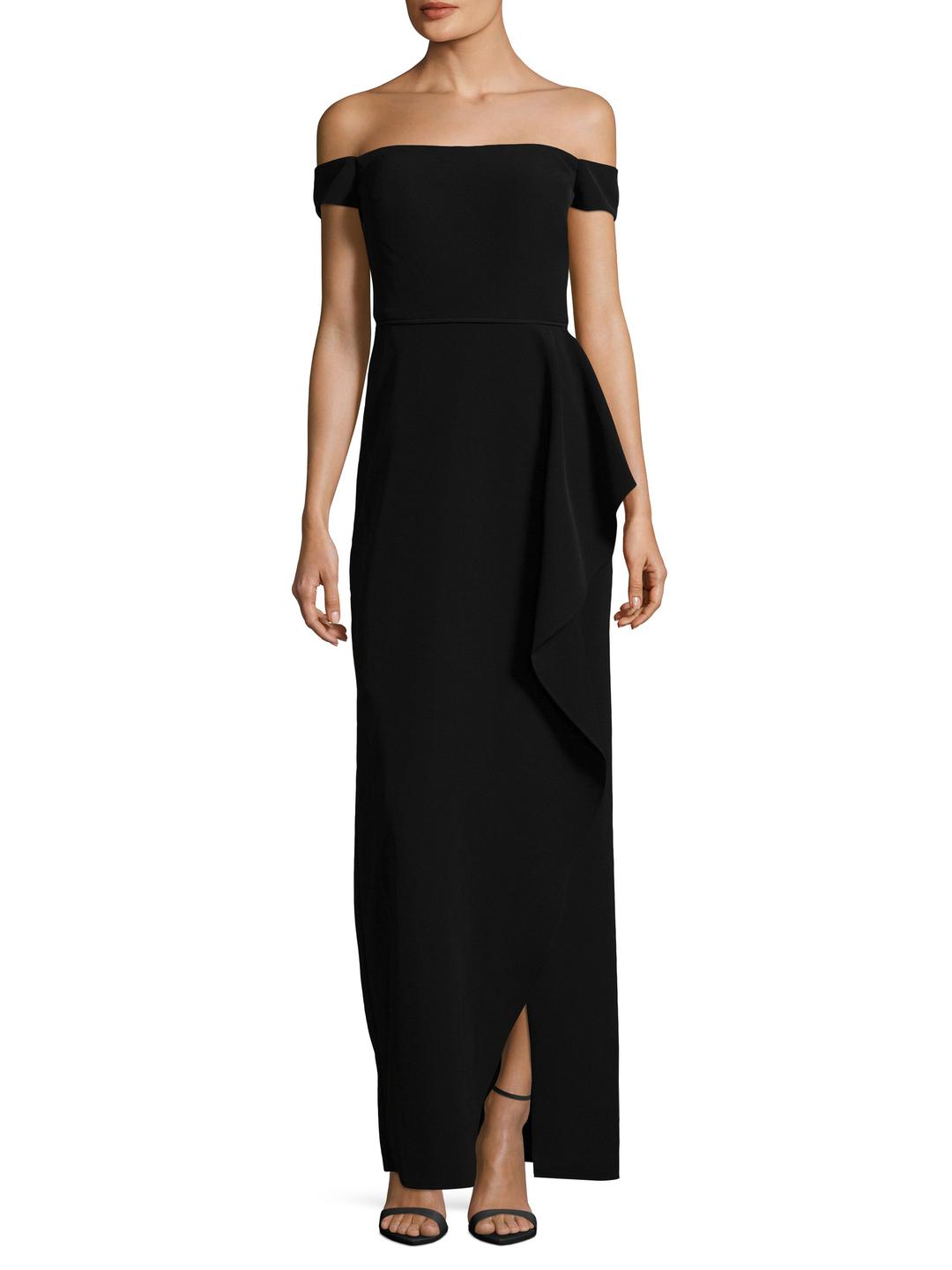 off the shoulder dress with split