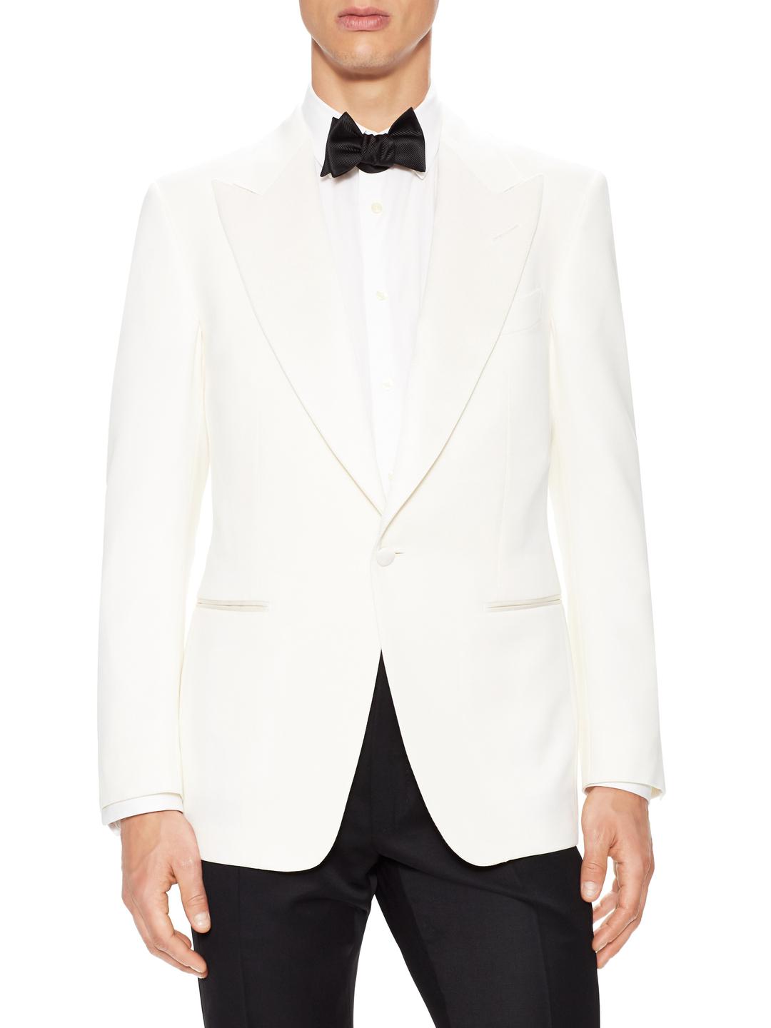 Tom Ford Wool Peak Lapel Dinner Jacket in White for Men - Lyst