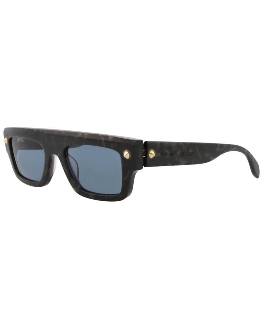 サングラス ALEXANDER MCQUEEN Woman Sunglasses Brown AM0427S 003 Alexander McQueen Square-Frame Recycled Acetate Sunglasses