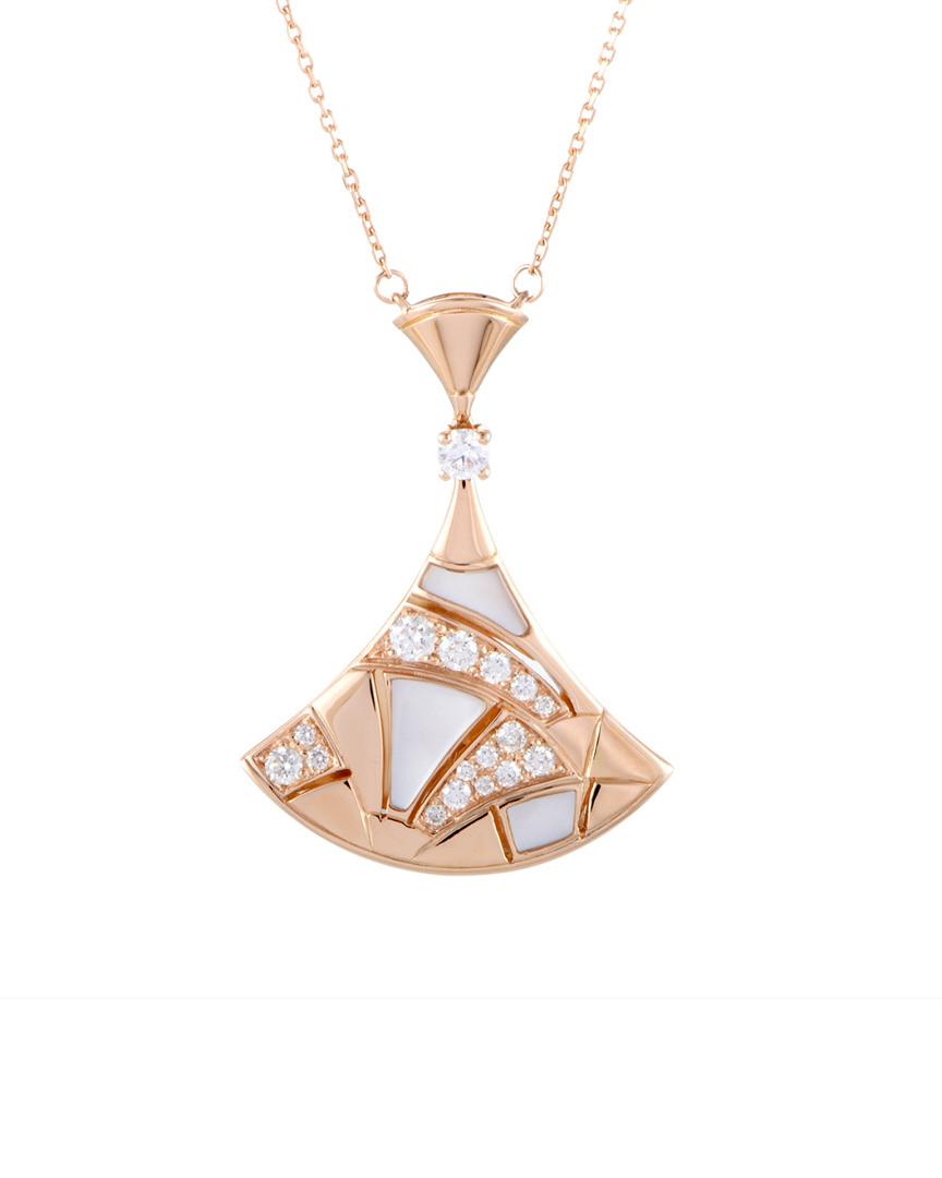 BVLGARI Bulgari Diva's Dream 18k Rose Gold Diamond & Mother-of-pearl  Necklace in Metallic | Lyst