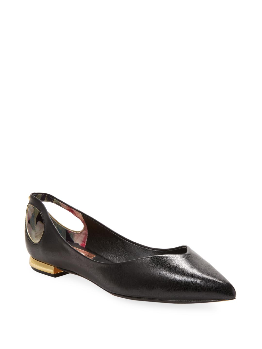 ted baker flat black shoes