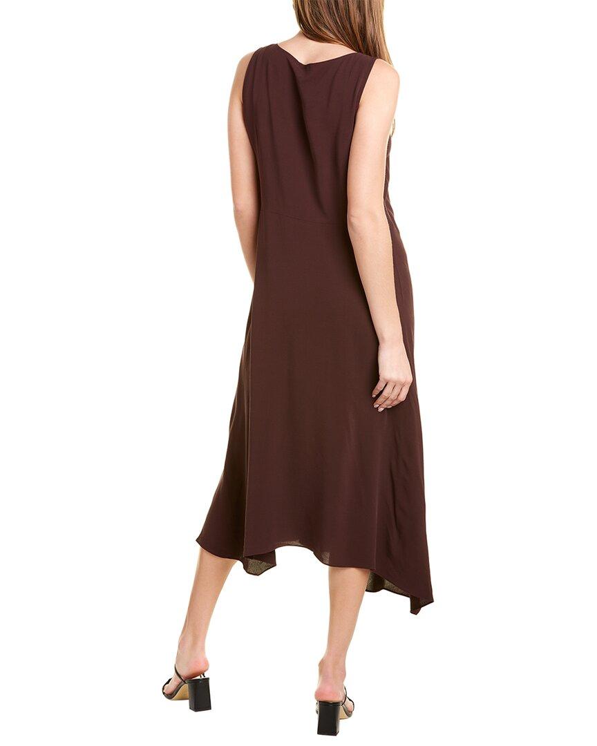 Eileen Fisher Bateau Neck Silk Maxi 