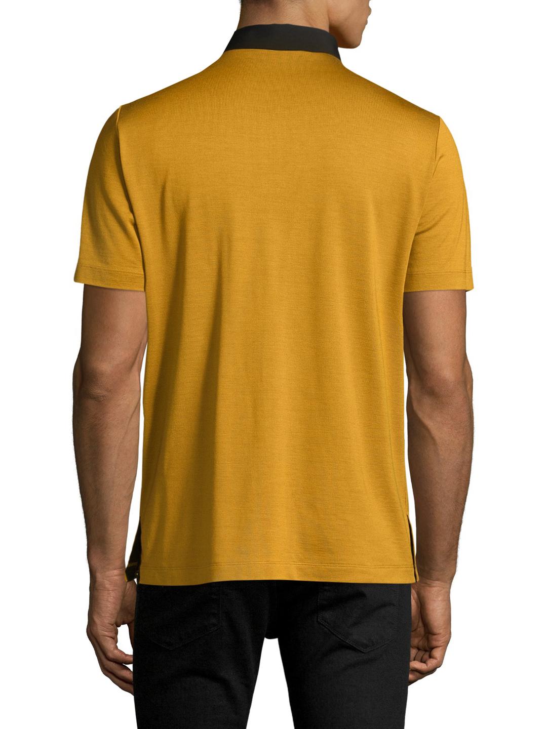 Theory Cotton Contrast Polo Shirt in 