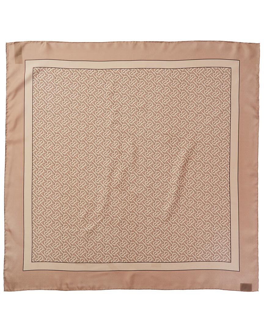 Burberry Monogram Print Square Silk Scarf | Lyst