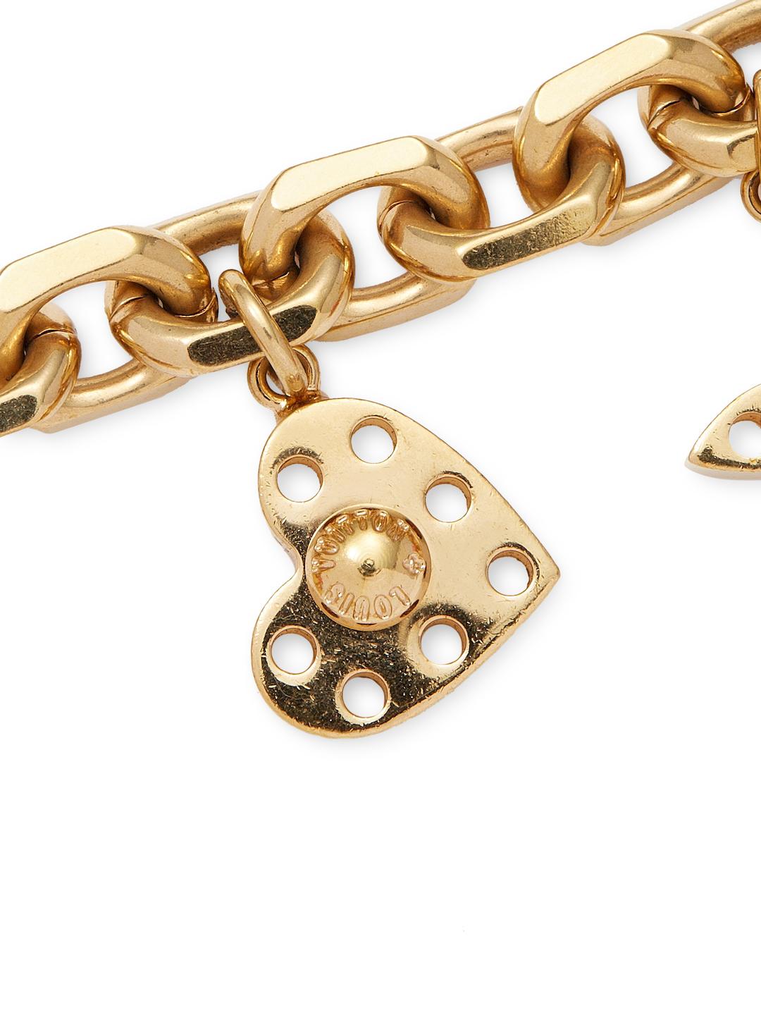 Louis Vuitton Vintage Gold Chain Monogram Chain Bracelet