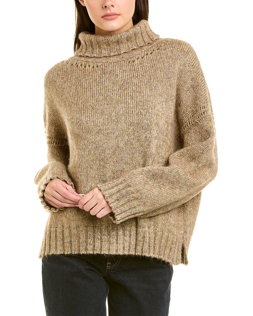Piazza Sempione Turtleneck Wool & Mohair-blend Sweater in Natural | Lyst