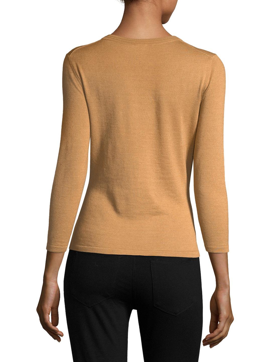 camel v neck cashmere sweater
