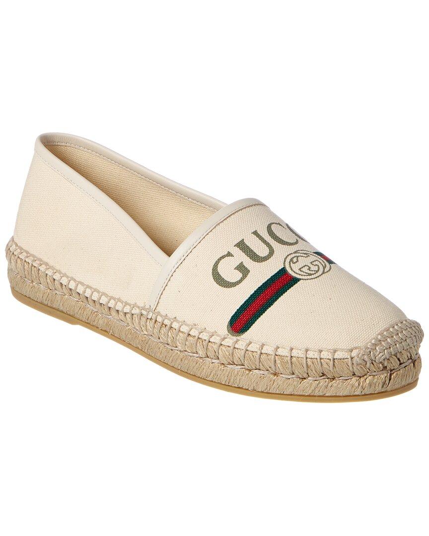 Gucci Logo Canvas Espadrille in Natural Lyst