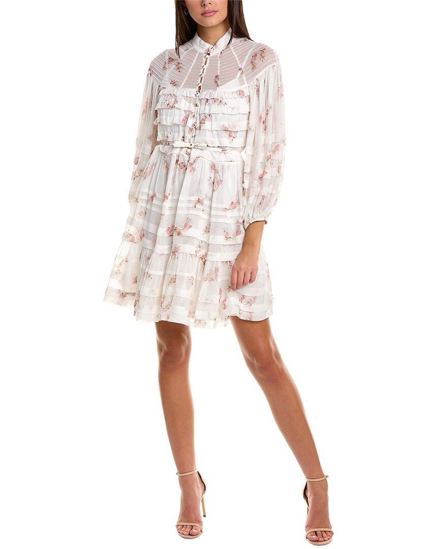 Zimmermann Zimmerman Tiered Mini Dress in White Lyst
