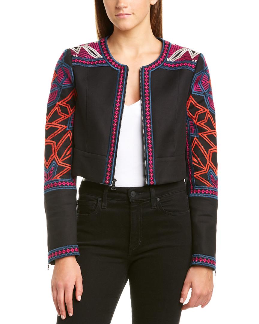embroidered cropped jacket
