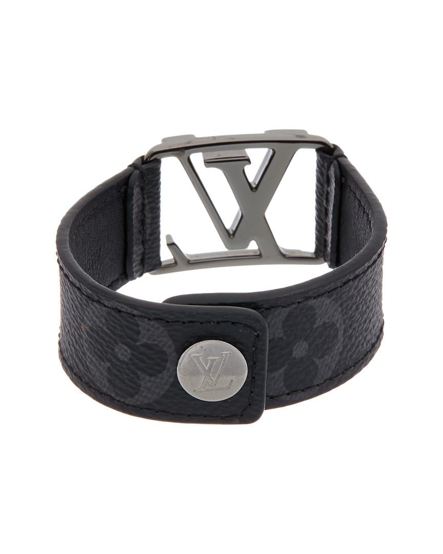 LV Padlock Bracelet Monogram Eclipse Canvas - Men - Fashion