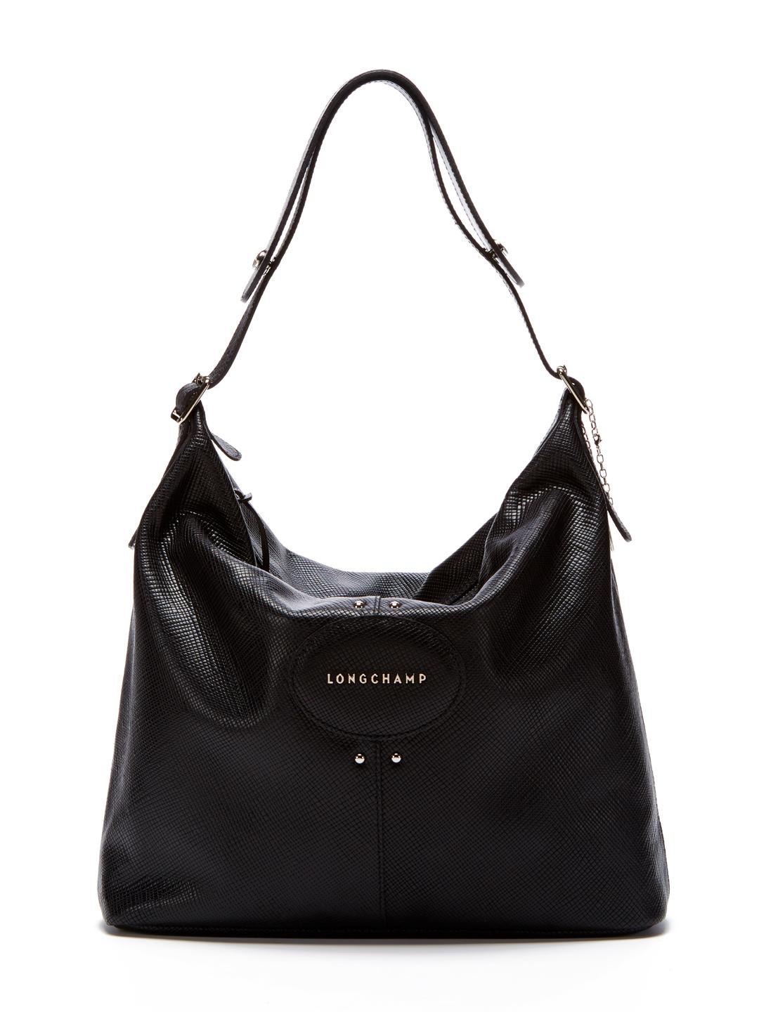 Longchamp Quadri Leather Hobo Bag in Black Lyst