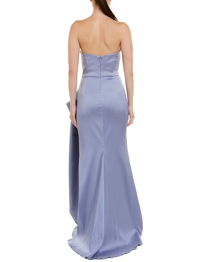 badgley mischka mikado strapless bow gown