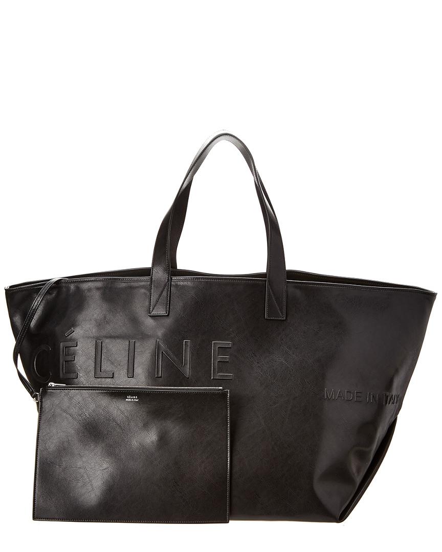 Celine Medium Made In Leather Tote in Black | Lyst